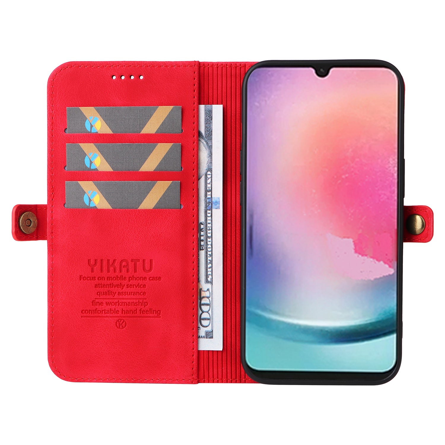 YIKATU YK-002 For Samsung Galaxy A24 4G PU Leather Wallet Phone Cover Skin-Touch Shockproof Phone Case with Card Slot YIKATU YK-002 For Samsung Galaxy A24 4G PU Leather Wallet Phone Cover Skin-Touch Shockproof Phone Case with Card Slot